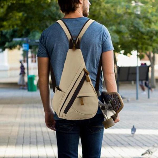 Backpack Canvas Crossbody bolsa conversível bolsa casual para homens mulheres de alta qualidade de grande capacidade Sacos masculinos simples