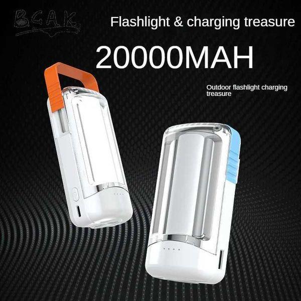 Cellphone Power Banks 20000 Mah por atacado de celular Banco de energia de grande capacidade Banco de energia Power Camping Outdoor Light Mobile Power Supply J240428