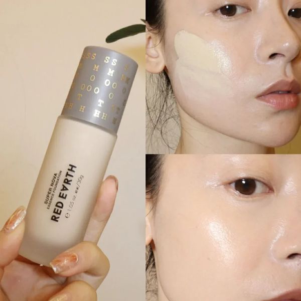 Japan Red Earth Kräuter-Essence Foundation 30G Haut nahrhafte Concealer feuchtigkeitsspendende lang anhaltende wasserdichte Make-up-Kosmetik 240410