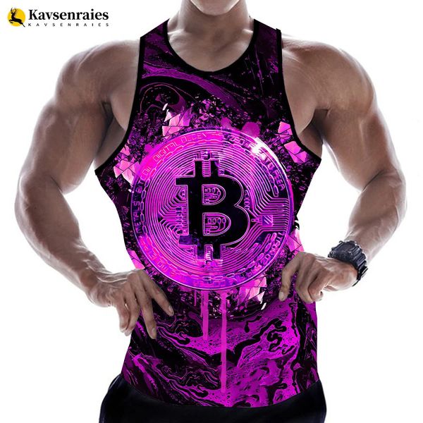 Bitcoin Graphic Tops 3D Tops Fashion Summer Fashion Casual Vest