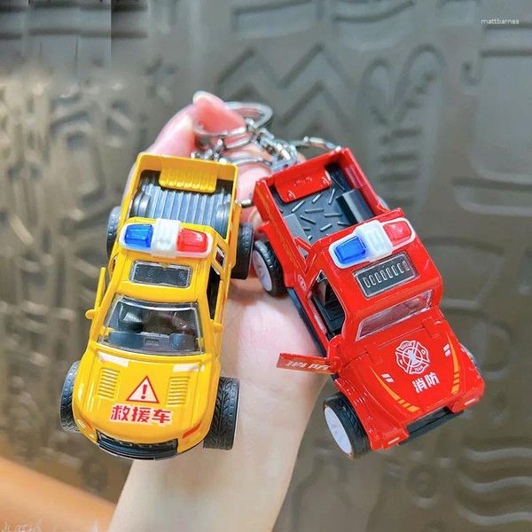 Keechhains Creative Simulato Pickup SUV Penderant Keetchain Cute Mini Fire Service Task's Gift Ring per bambini per accessori per sacchetti di coppia