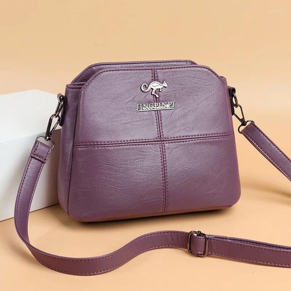 Bolsas de ombro Brand Bag Women 2024 Designer de moda de grande capacidade Simples Mãe selvagem Small Square Messenger