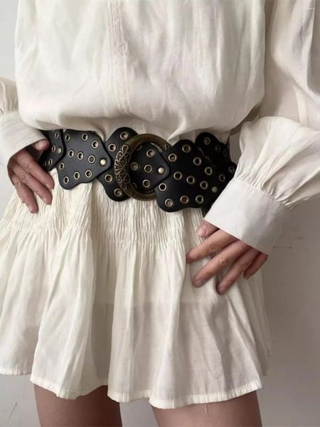 Gürtel Damen Fashion Vintage PU Leder Hohlkörper Korsett weibliche Gummi