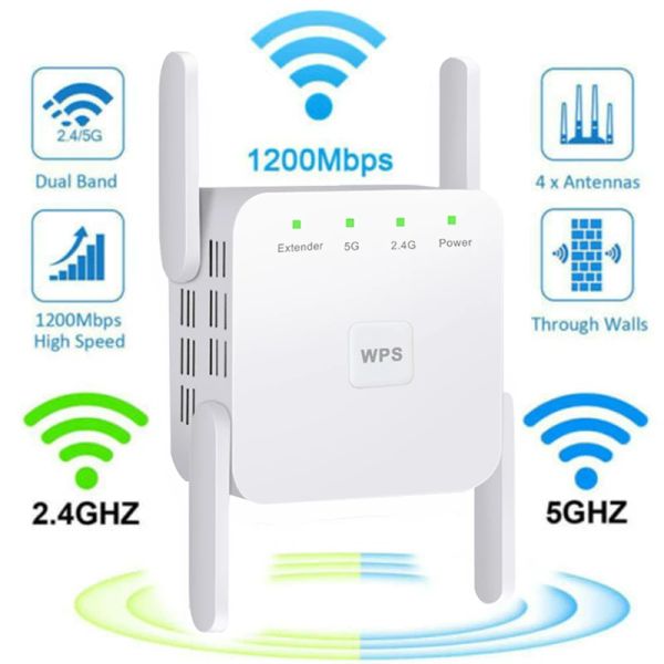 Combos FSU 5G Wi -Fi Repeater Wi -Fi усилитель Wi -Fi Extender Network Wi -Fi Booster 1200 Мбит / с.