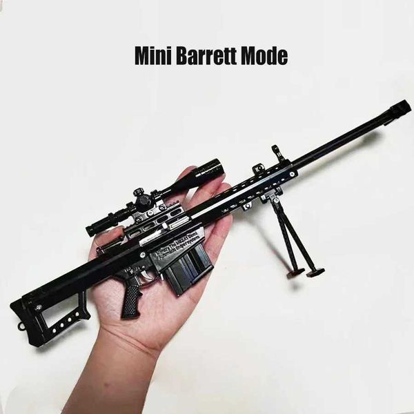 Giocattoli per pistola 2023 in miniatura Barrett M416 Fucile da cecchino staccabile di sopravvivenza Jedi Sopravvive