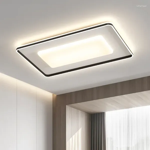 Deckenleuchten Wohnzimmer Hauptlampe moderne minimalistische rechteckige Vollspektrum -LED Ganzhaus Kombination Packa