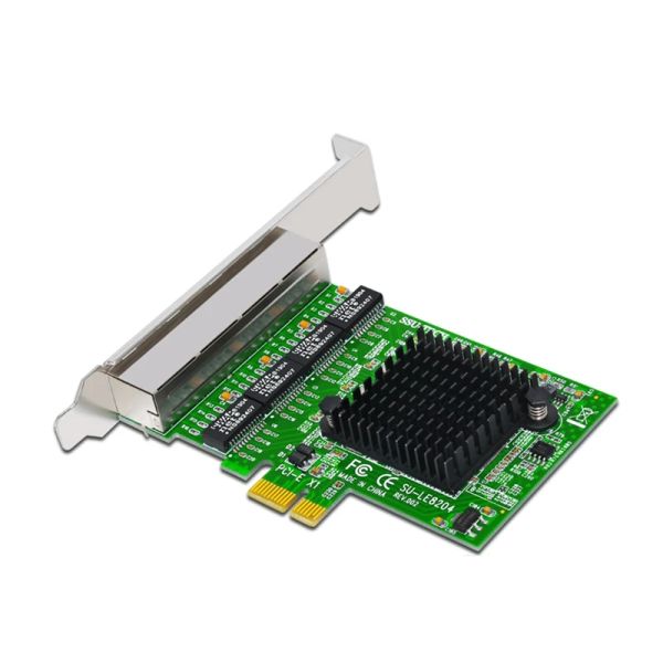 Card Network Cards Network/Ethernet/Adapter Adapter PCIe Network Card Realtek RJ45 Интернет Ethernet Gigabit 4 Port Network Card