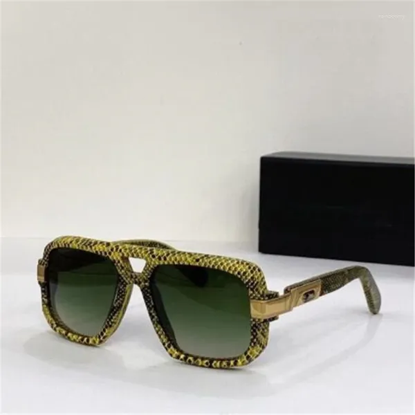 Sonnenbrille Acetat Rahmen Square für Frauen Hipster Snakeskin Luxusbrille enthält eine schwarze Ledertasche