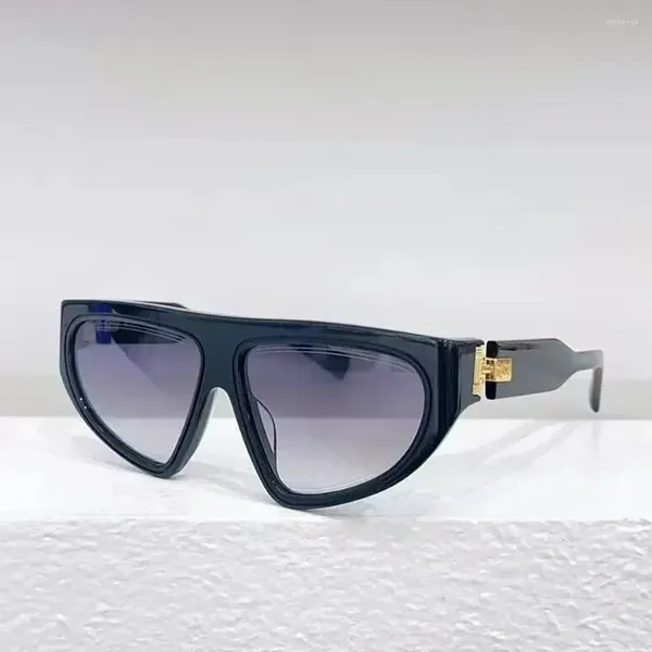 Óculos de sol 2024 Placa Retro Black Frame Protection UV Fashion Fashion Men e feminino 143a polarizando óculos