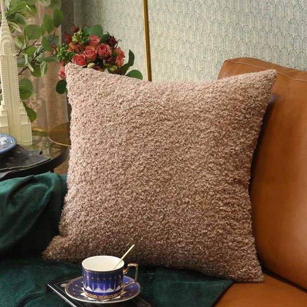 Yastık/Dekoratif Peluş Kapak Teddy Polar Yastık Kapağı 45x45cm Oturma Odası Kanepe Ofis Sandalyesi Dekoratif Housse de Coussin