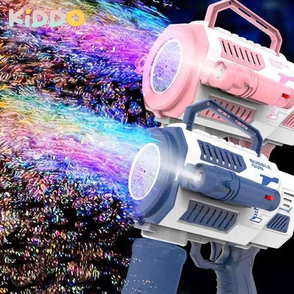 Bubble Gun Kids Toys Toys Electric Automático Rocket Bubbles Machine ao ar livre Festa de casamento LED LED CRIANÇA PRESENTES de aniversário 240416