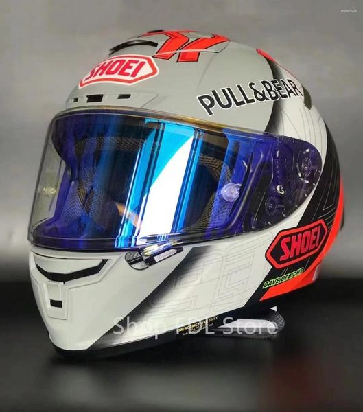 Caschi motociclisti Shoei X14 Casco X-FOURTEEN R1 60th Anniversary Edition White Orange Full Face Racing Casco de Motocicl