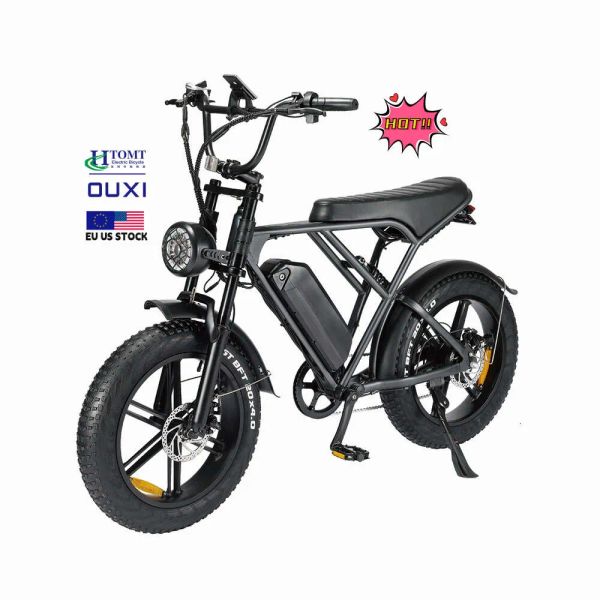 H9 V8 2.0 Lityum Pil Çelik Çerçeve Diskli Elektrikli Şehir Bisikleti Fren Yağ Lastik Bisiklet Yetişkinleri Mevcut ABD Depo