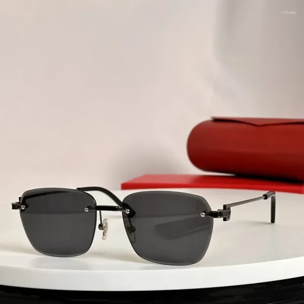 Sonnenbrille Legierung Licht Designer Luxus Unisex Handgefertigt in Italien UV400 Brille Outdoor Mode Eyewear