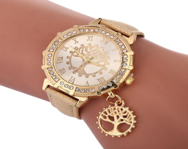 Pulseira Assista a vida do padrão de árvore Pattern watch Woman Surface9883524