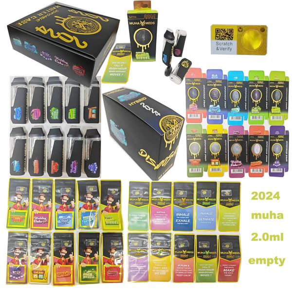 2024 Muha Meds Med Tek kullanımlık vape kalem boş tek kullanımlık E Sigara Pods Cihaz Pod 380mAh Şarj Edilebilir Pil Boş Vapes Kalem 1ml Buharlaştırıcı Paketleme