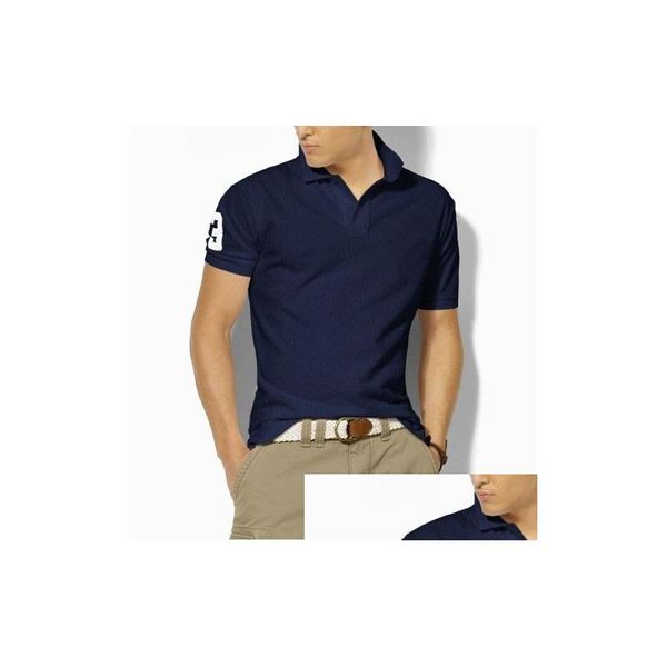 Herren Polos Großhandel Sommer Neues Senioren-Shirt kurzärmelige Freizeitmodelle Solid Color Revers Dolpers Lieferbekleidung Kleidung T-Shirts OT4DR