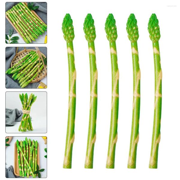 Dekoratif Çiçekler 5 PCS Modelleme Simüle Kuşkonmaz Oyuncak Sebzeleri Meyveler PVC Hayata Dirili Sahte