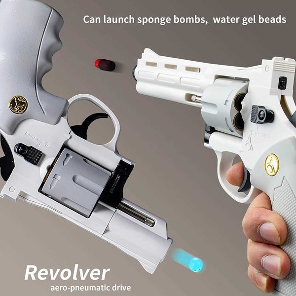 Gun oyuncakları ZP5 357 Revolver tabanca yumuşak köpük mermi fırlatıcı oyuncak silah jel top av tüfeği pistola çocuklar için hediye T240428