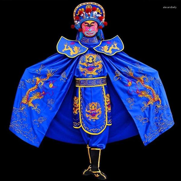 Abbigliamento da palcoscenico Sichuan Opera Face Cambiatura vestiti con adesivi ricamati da Bashu Complete 4 colori