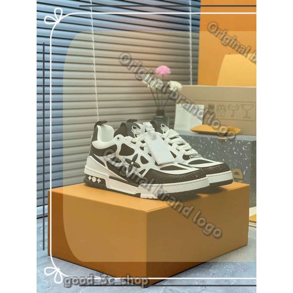 Luis Vuittons Black Lvity Sneaker Abloh Viton Designers Skate Casual Scarpe LVSE Luxury Pulfskin Cellula Suncia in gomma Sneaker da uomo in cotone 35-46 337