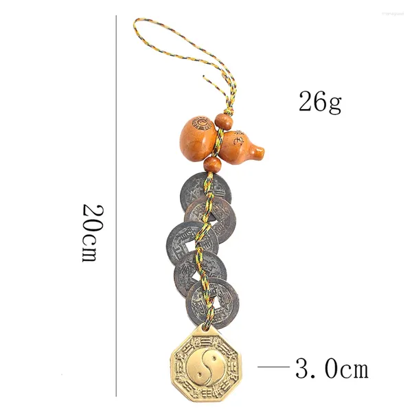 Figurine decorative monete in chinoiserie taoism yin yang tai chi otto trigram calabash gurde fascino a pendente amuleto mascotte dangle feng shui