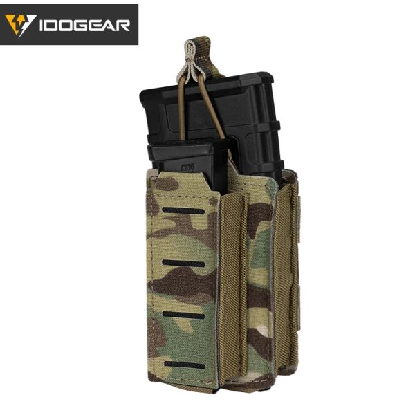 Poldres idogear tático lsr 9mm 556 Mag bolsa dupla mag portadora única molle molle bolsa laser corto aberto airsoft 3569