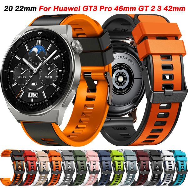 20 22mm Correa Strap per Watch GT 3 Pro mm GT4 2 42mm 4 Prohonor Magic Band Bracciale silicone 240424