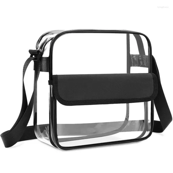 Sacchetti di stoccaggio chior ziplocks crossbody pvc da viaggio in pvc borse cosmetica trasparente con cinturino da tasca anteriore cinghia regolabile