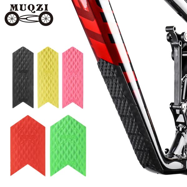 Accessoires Muqzi 5pcs Frame Protector Bike Rahmen kratzfeste Aufkleber Kette Guard MTB Road Folding Bicycle Accessoires