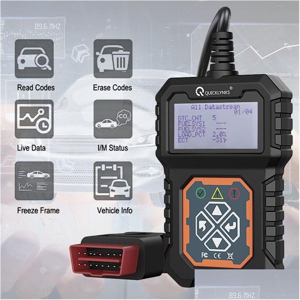 Ferramentas de diagnóstico T31 CAR FL OBD2/EOBD Código Profissional Reader OBD2 Scanner MTI Languages Drop Entrega Automobiles Motocicletas Vehicl otnay