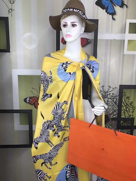 Ведущий дизайнерский шелковый шарф модный бренд женский мату