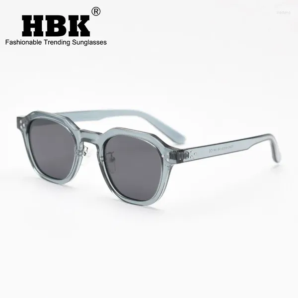 Óculos de sol Retro Polígono Polarizado Sol óculos Homens homens TR90 Frame 2024 Alta qualidade Masculino Black Shade Black Summer UV400