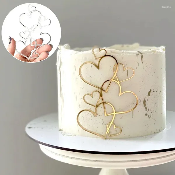 Вечеринка поставки золотой любви форма свадебный торт топпер десерт украшения годовщина