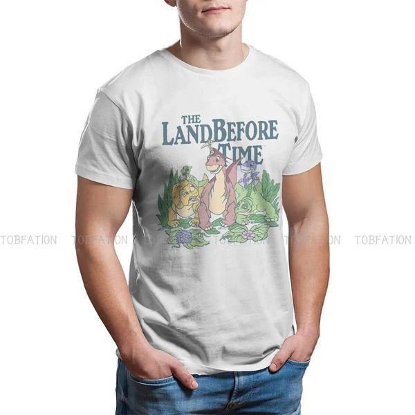 Camisetas masculinas dinossauros tshirts de poliéster de dinossauros Land antes do tempo amigos pastel imprimem a camisa de camisa engraçada 6xl t240425