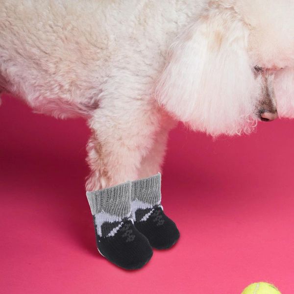 Köpek giyim 8 PCS Pet Socks Ayakkabı Koruyucusu Kedi Boots Anti-Slip Polyester Ayakkabı Sıcak