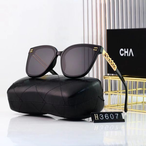 Luxusdesignerin Sonnenbrille Chennel für Frauen im Freien für Reisen Sonnenbrille Mann beliebte Designer -Buchstaben Brille Fashions Vollrahmen Polarisierung mit Logo Box