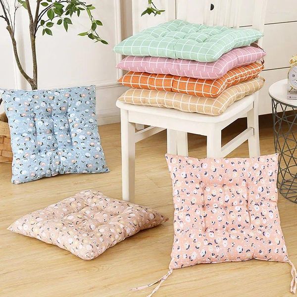 Cadeiras estampadas de travesseiro com assento japonês tatami pequeno mobília de bate -skal