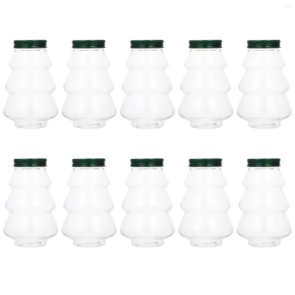 Vasi di bevanda natalizia bottiglia bottiglia di succo di succo di bottiglia adorabile bevande in plastica da asporto.