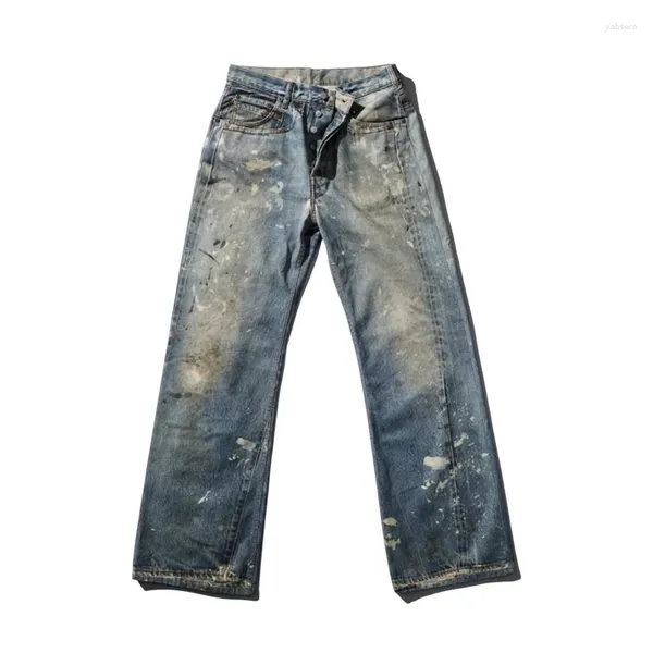 Herren Jeans Marke Tinte 20 -jähriges Jubiläum Reißverschluss Tasche Fit Straight Pant Cotton Denim Hosen Komfort Comfort Größe S M L XL #U41