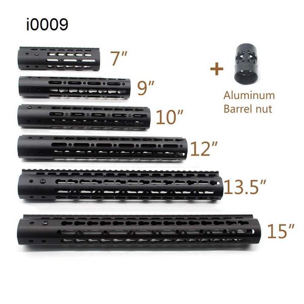 Aluminium Schwarz Anodized 79101213.515 Zoll NSR Handschützer Freifloßschlüsselmod Quad Rail Mountssystem