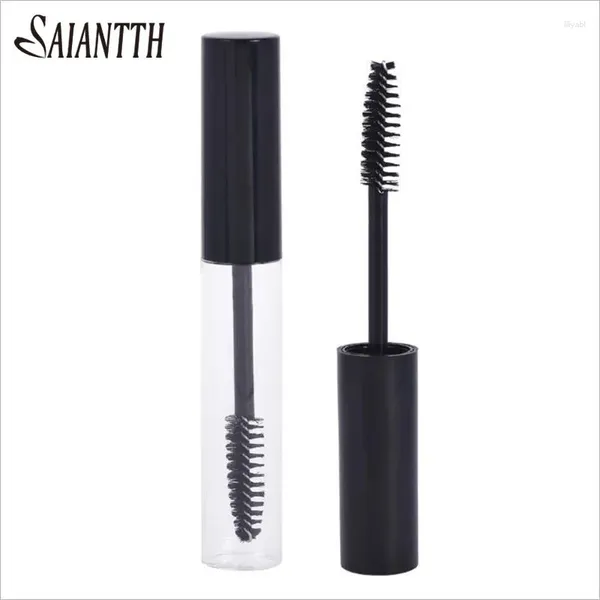 Bottiglie di stoccaggio saantth 10 ml di mascara spazzola a tubo vuoto ciglia a crescita per ciglio per bottiglia liquido campione cosmetiche trasparente