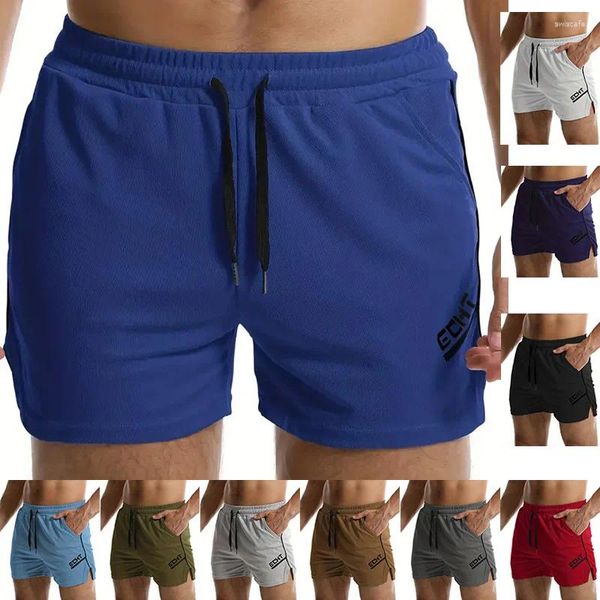 Calças masculinas 2024 Sports Sports Fitness Fitness Casual Running Mesh Treinamento respirável de secagem rápida