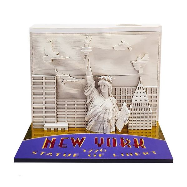 3D -Notepad Kalender Memo Pad Weihnachten Miniaturen Block Notpapier Neuheit Figuren Geschenk Home Decor Offices Dekoration Crafts 240425