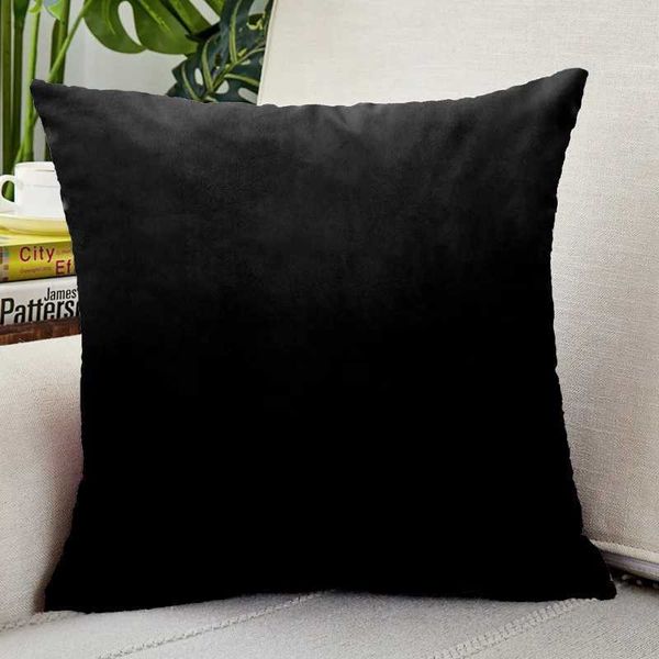 Cuscino/decorativo in velluto nero coperture cuscinetti a quadri 45x45 moderno arredamento per la casa s per cuscini di divani