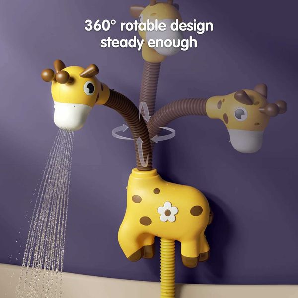Baby Bad Spielzeug Baby Bad Spielzeug mit Duschkopf Süßes Giraffe Wasserspray Dusche Sommerbadezimmer für Kleinkinder Kinder
