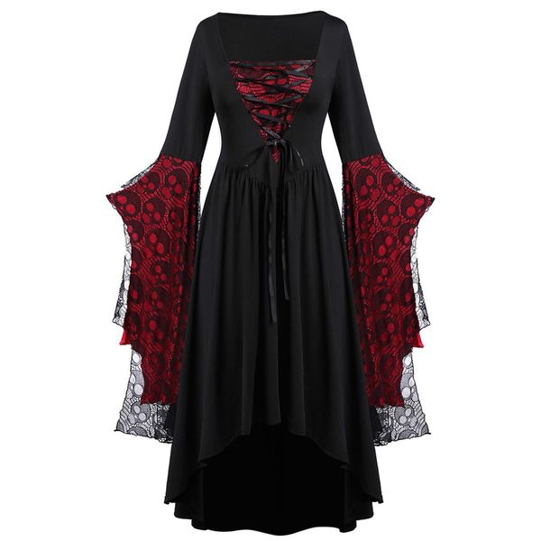 Ghost Medieval Bride Vampire Women Halloween Cosplay Gothic Vintage Dress 5xl