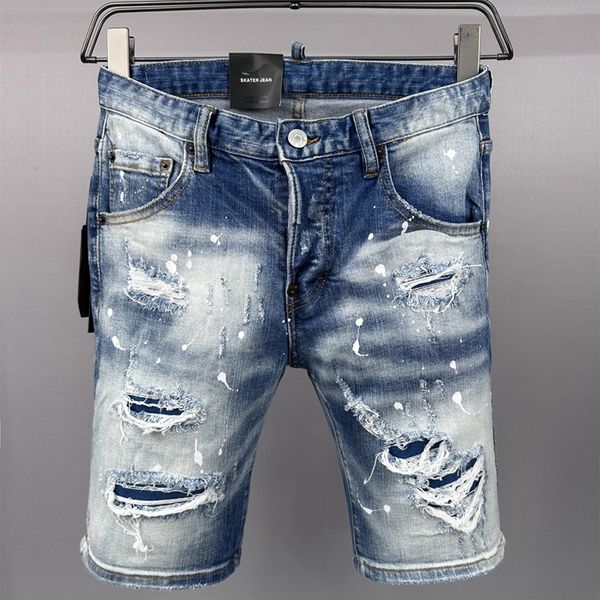 Jeans de jeans masculinos de TR apstar jeans jeans de luxo skinny ripped cara legal hole hole jeans de jeans fit d2 de jeans curto d25-1