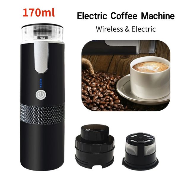 Dispositivo elettrico da 170 ml di caffettiera elettrica per caffè espresso wireless con capsula per la capsula per campeggio da viaggio per la casa 240423 240423