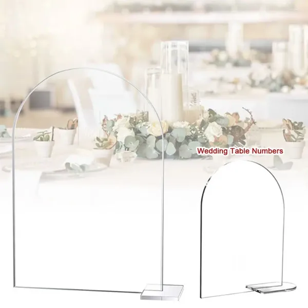 Supplimentos de festa Números transparentes de mesa de casamento Arqueado sinal de bricolage em branco redondo acrílico em branco